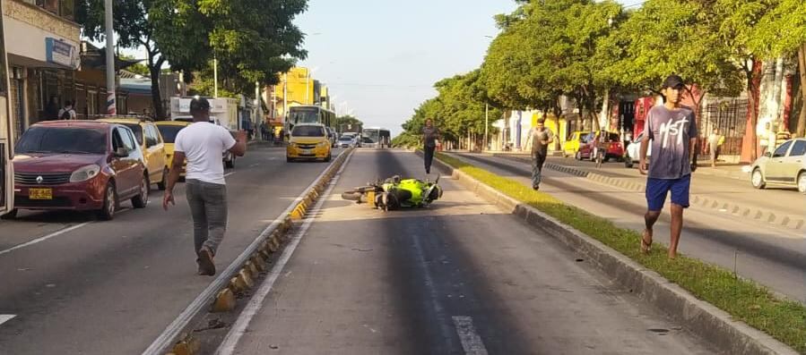 Sitio donde se registró el accidente de tránsito.