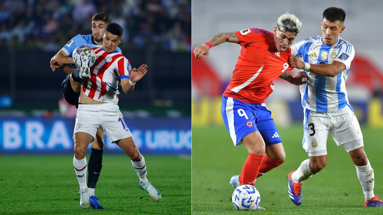 Eliminatorias Sudamericanas con los juegos Paraguay vs. Uruguay y Chile vs. Argentina en la fecha 15