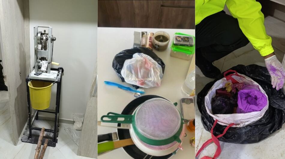 Laboratorios clandestinos de drogas sintéticas en Medellín y Bello, Antioquia.