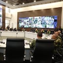 El ministro de Defensa, Diego Molano lidera el Puesto de Mando Unificado en Bogotá.