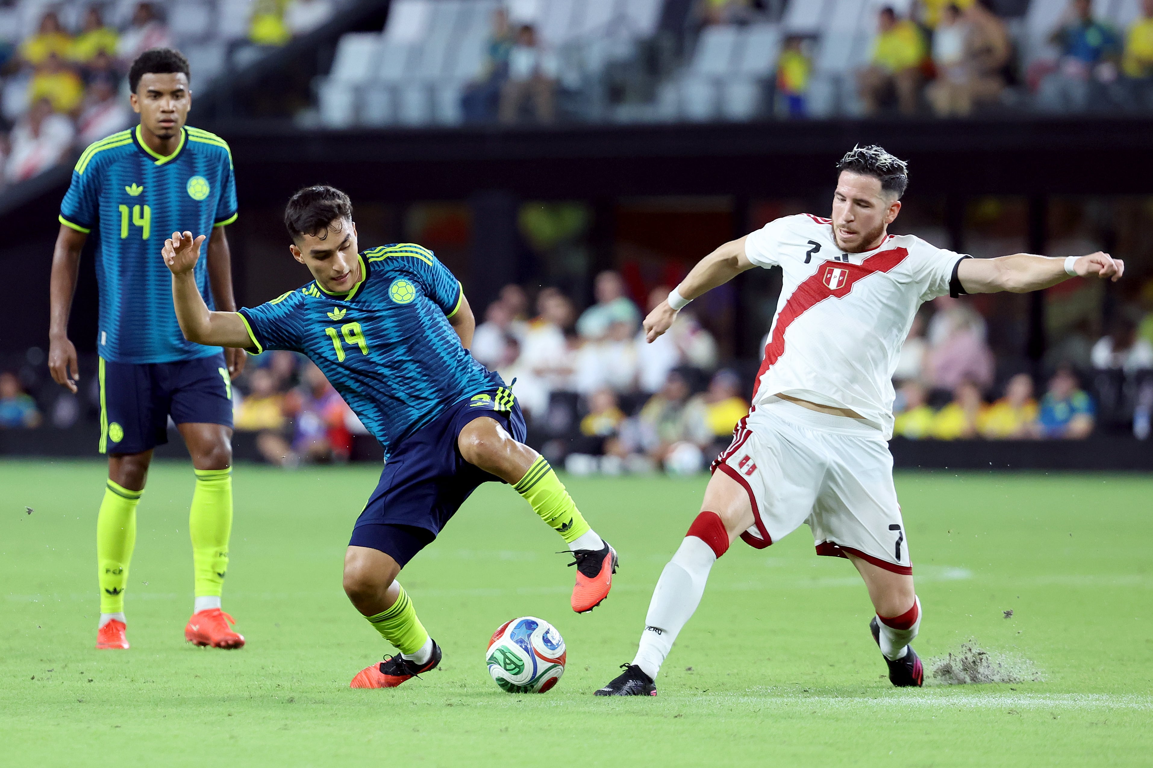 Imagen del juego entre Colombia y Perú, amistoso por fecha Fifa.