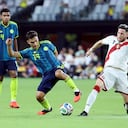 Imagen del juego entre Colombia y Perú, amistoso por fecha Fifa.