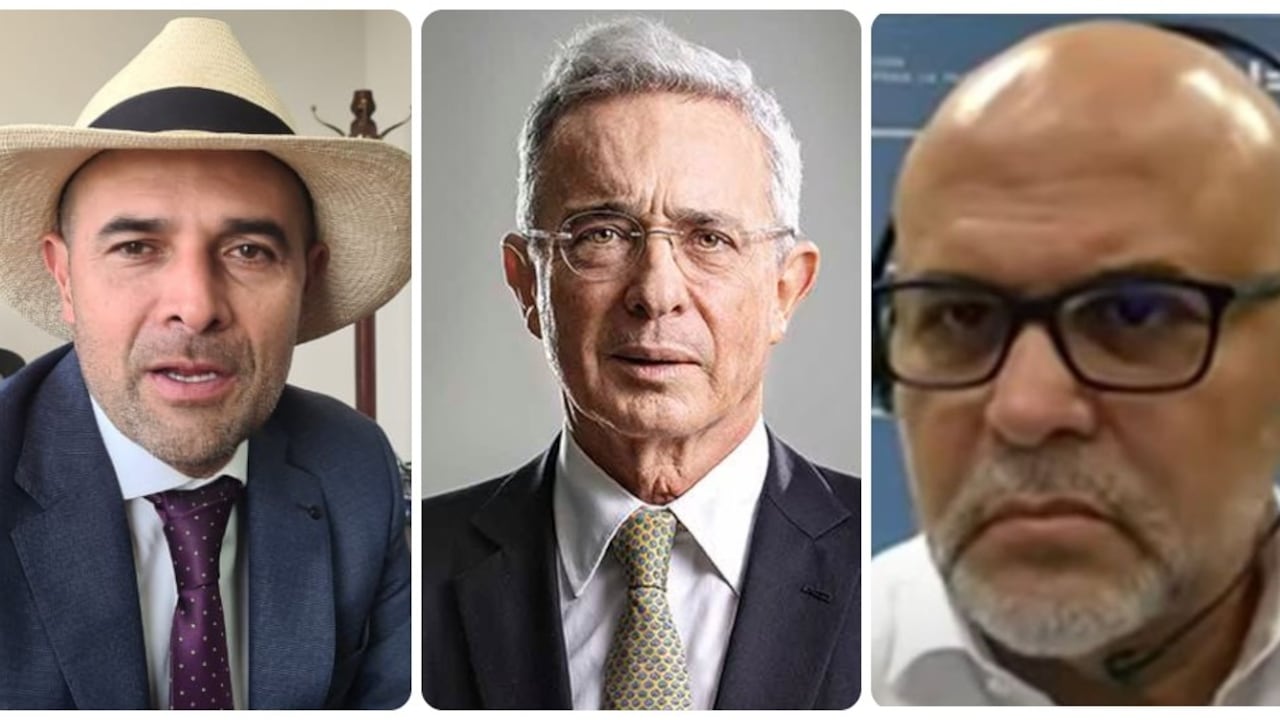 Andrés Guerra, Álvaro Uribe y Salvatore Mancuso.