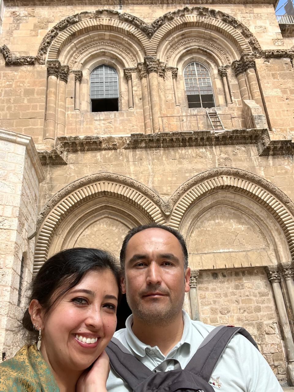 La pareja colombiana tuvo como destino final de sus vacaciones a Tierra Santa.