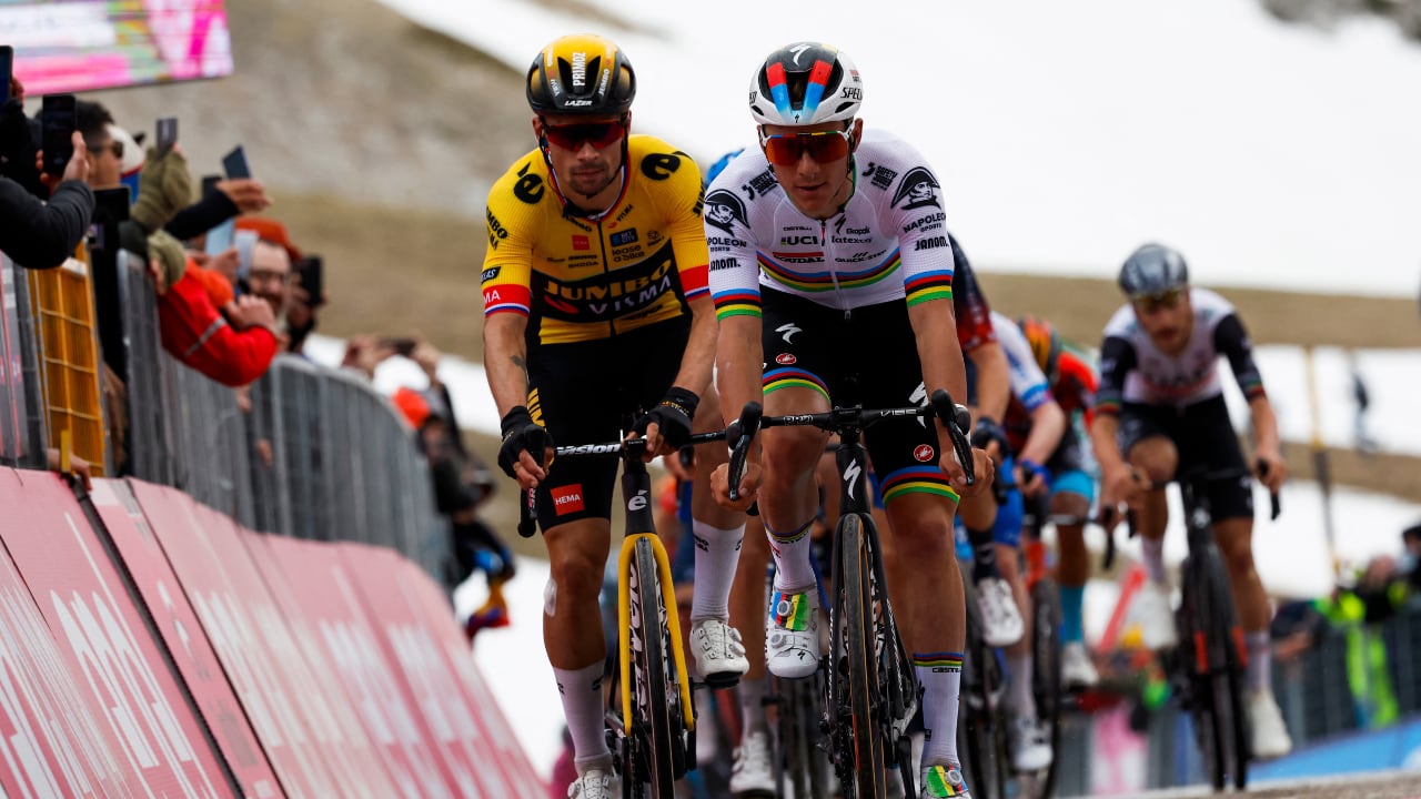 Roglic y Evenepoel libraron batalla en la etapa 8 del Giro de Italia.