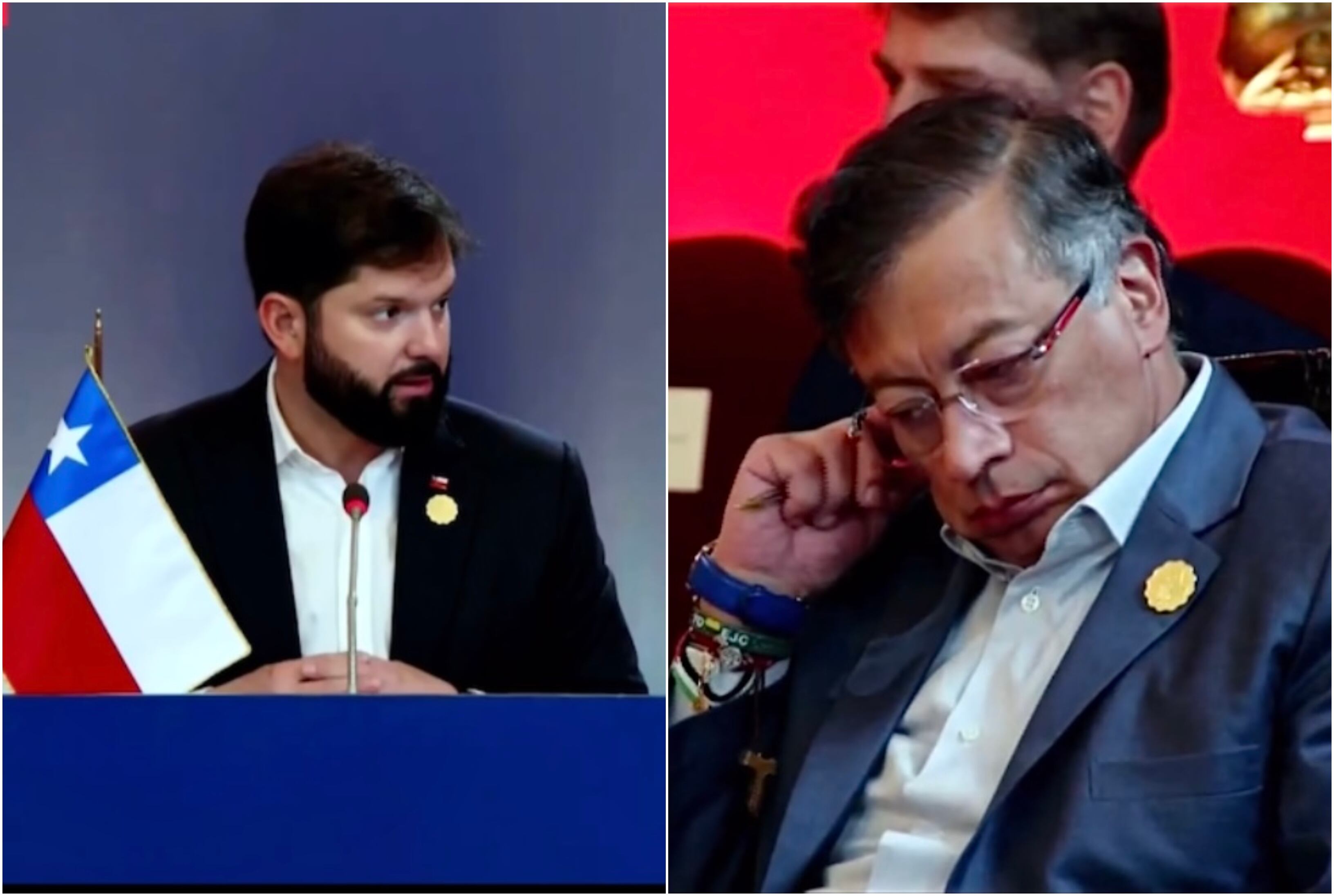 Gabriel Boric y Gustavo Petro