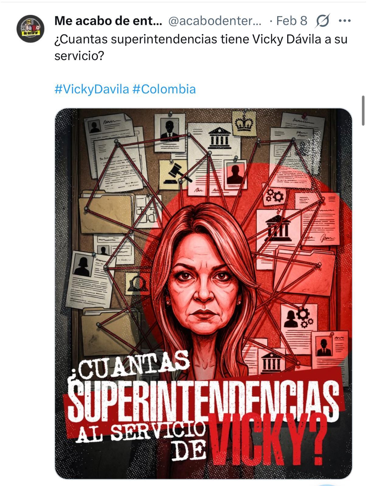 Mensajes contra la precandidata presidencial Vicky Dávila.