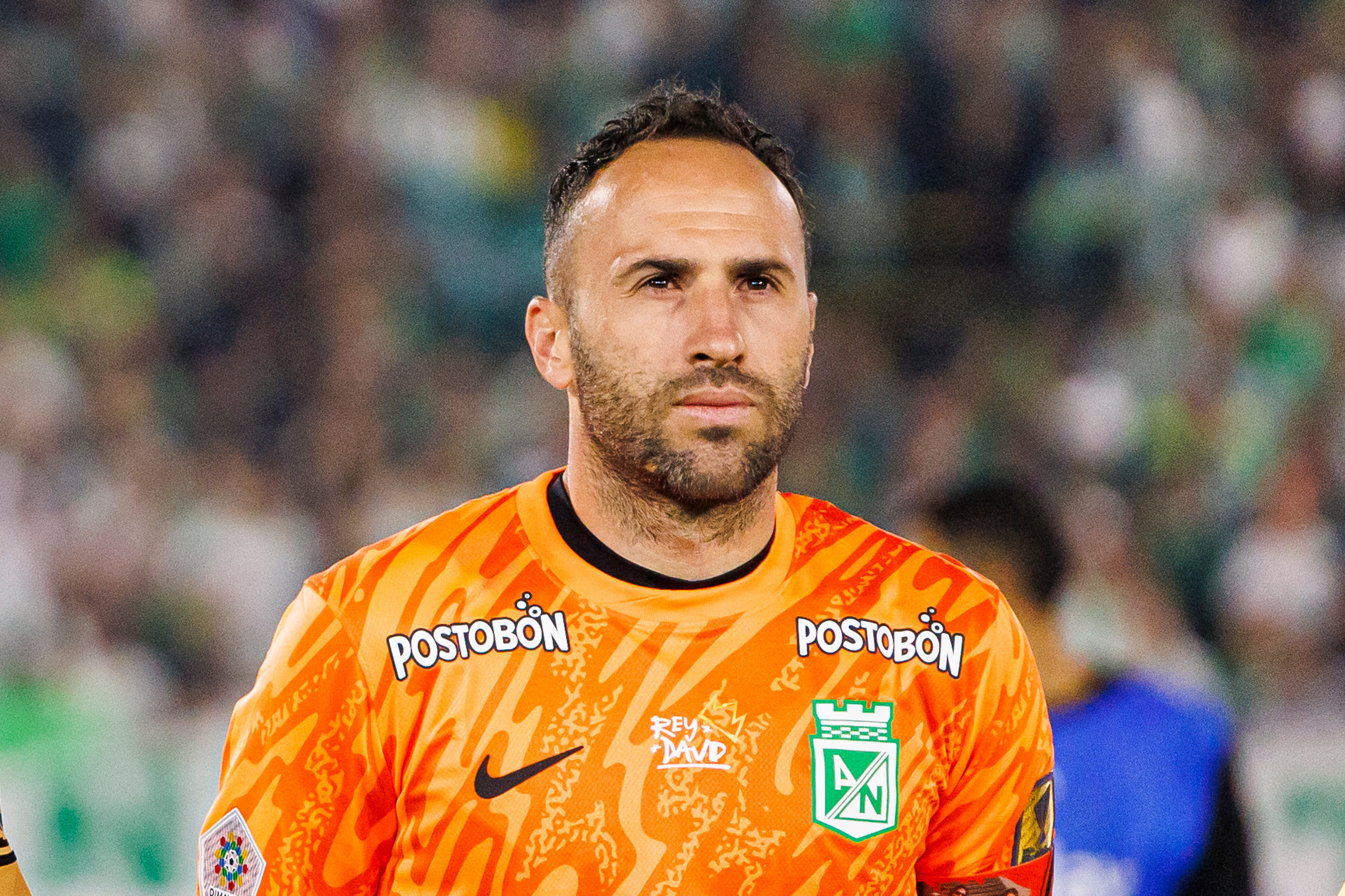 BOGOTA, COLOMBIA - MARCH 4: Goalkeeper David Ospina of Atletico Nacional getting into the field during a Categoria Primera A Colombia match between Fortaleza FC and Atletico Nacional at Estadio Nemesio Camacho El Campin on March 4, 2025 in Bogota, Colombia.  (Photo by Mauricio Duque/Eurasia Sport Images/Getty Images)