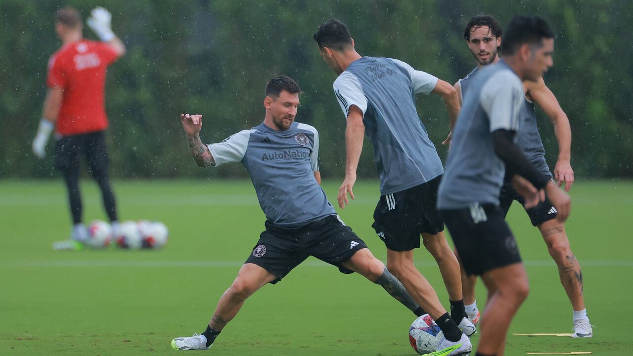 Messi en entrenamiento con el Inter Miami.
