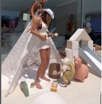 Valentina Ferrer mostró el gran cumpleaños que le preparó a su hijo, en su lujosa casa, donde se encuentra su familia reunida.