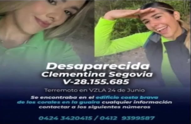 Aquí encontrará a algunos de los desaparecidos tras el terremoto en Venezuela.