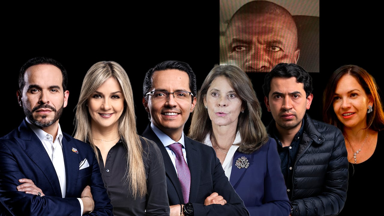 Abelardo De La Espriella, Vicky Davila, Yesid Lancheros, Marta Lucía Ramírez, Daniel Briceño y Diana Saray.