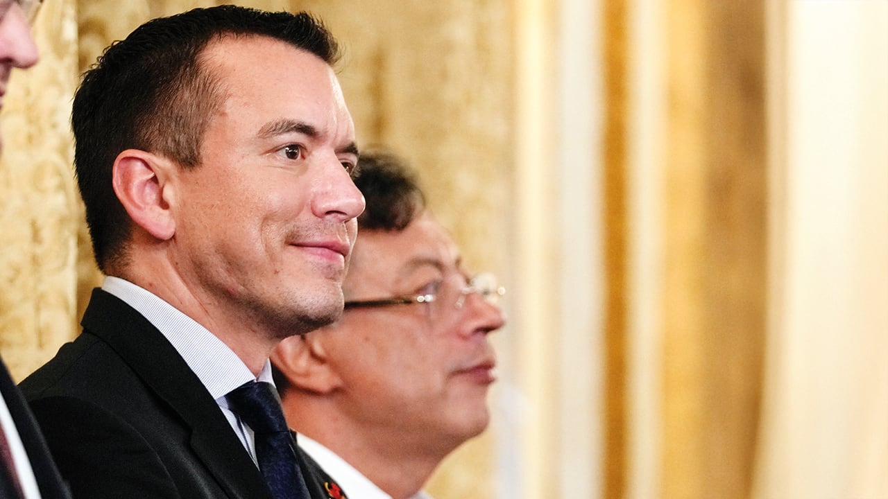 Daniel Noboa y Gustavo Petro.