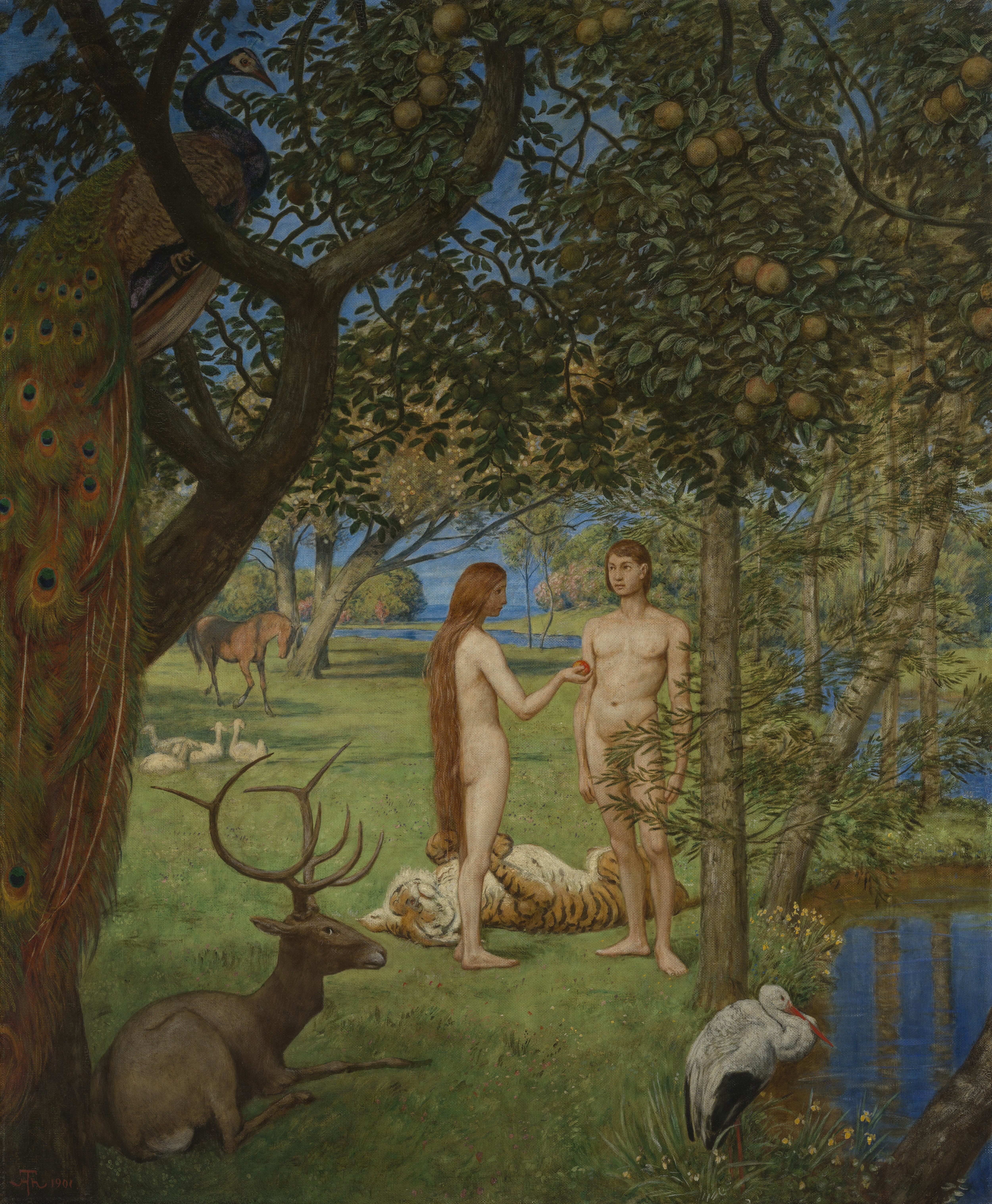 El Paraíso según Hans Thoma. Staatliche Kunsthalle Karlsruhe