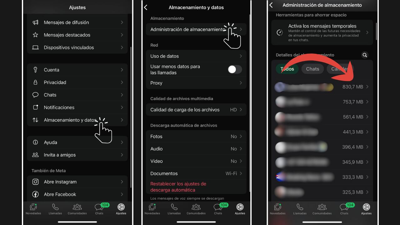 La aplicación almacena datos que pueden revelar los contactos más frecuentes.