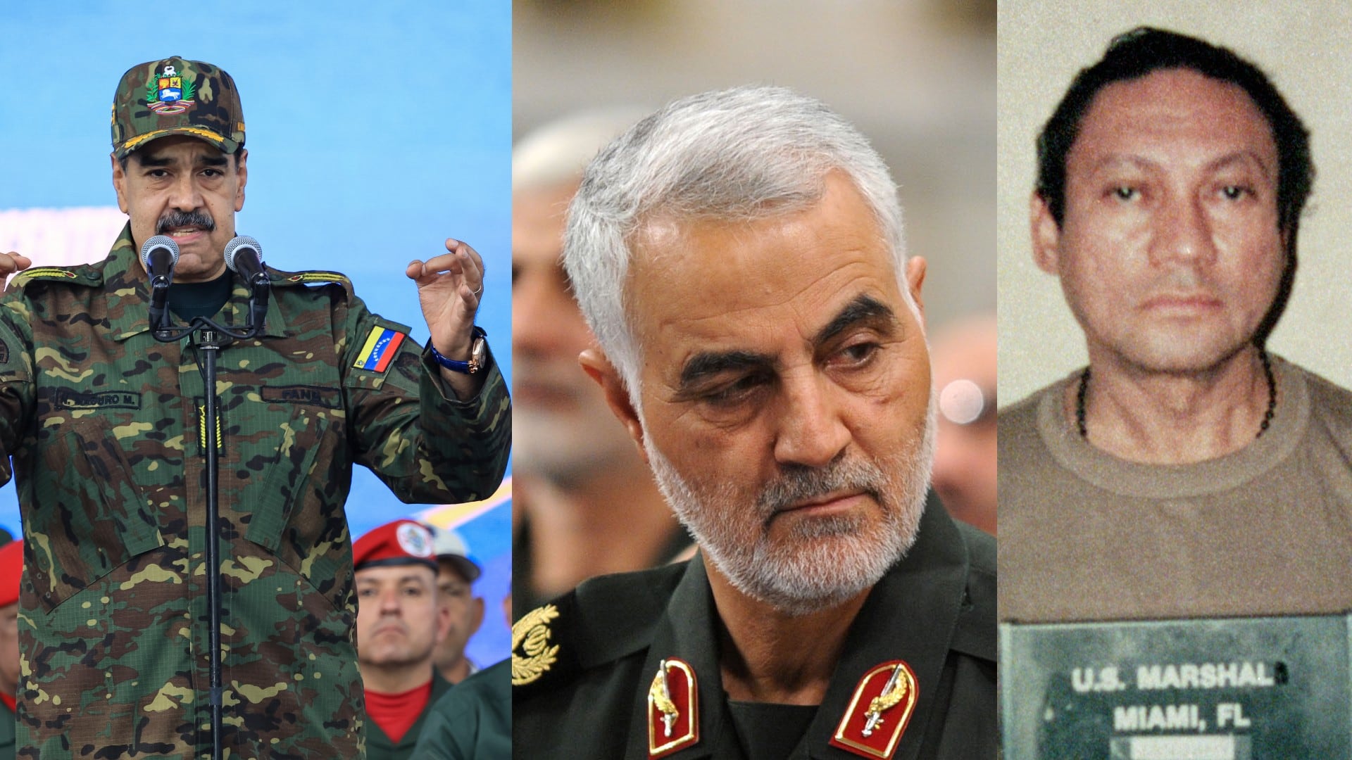 Nicolas Maduro, Qasem Soleimani y Manuel Noriega