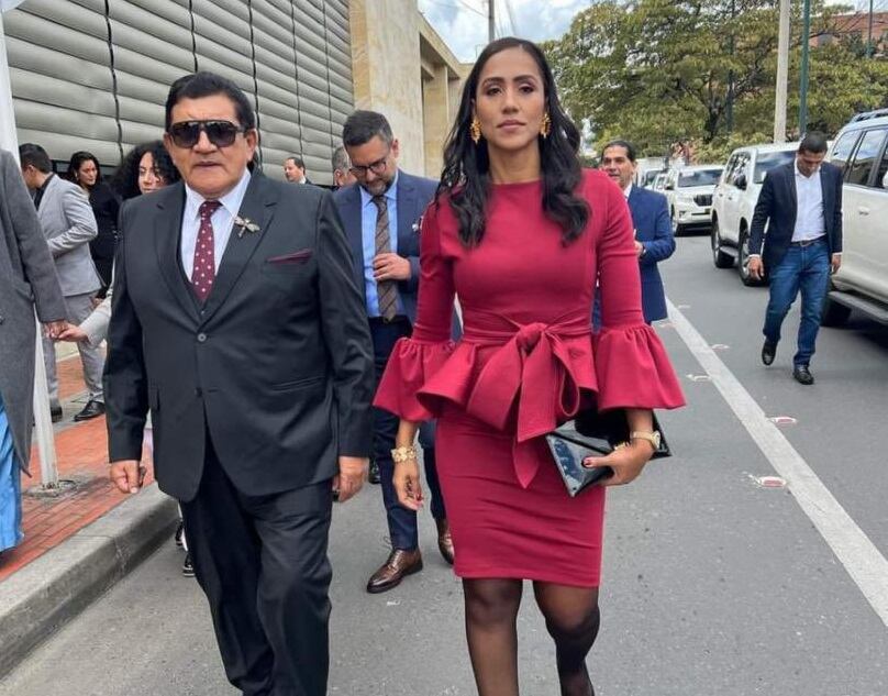 Poncho Zuleta y su hija Claudia Margarita.