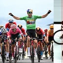 Wout Van Aert consiguió la camiseta de líder, pero quedó molesto por el
desenlace de la etapa