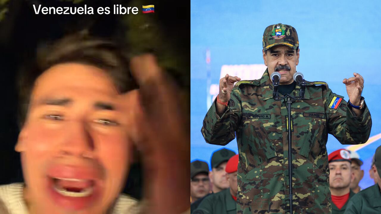 El creador de contenido no contuvo la emoción frente a lo ocurrido con el dictador.