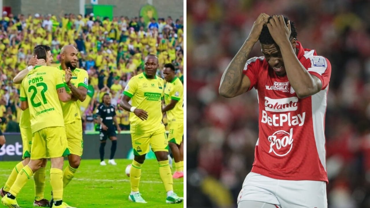 Bucaramanga (izq.) desplaza a Santa Fe (der.) en la parte alta de la tabla de posiciones.
