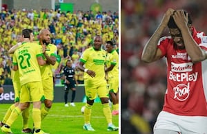Bucaramanga (izq.) desplaza a Santa Fe (der.) en la parte alta de la tabla de posiciones.