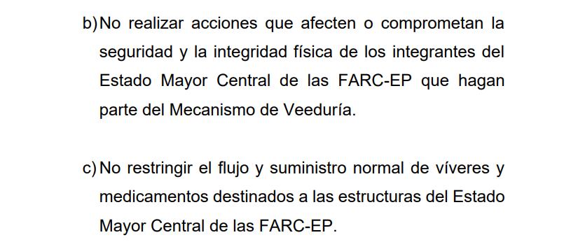 Instrucciones del Comandante de las Fuerzas Militares, Helder Giraldo, frente al cese al fuego.