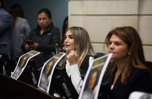 Senadoras Nadia Blel y Liliana Bitar en la discusión del proyecto de ley que pone en funcionamiento el registro de abusadores sexuales.