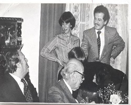 Con su esposa Gloria, cuando era Ministro de Educación de Misael Pastrana. 