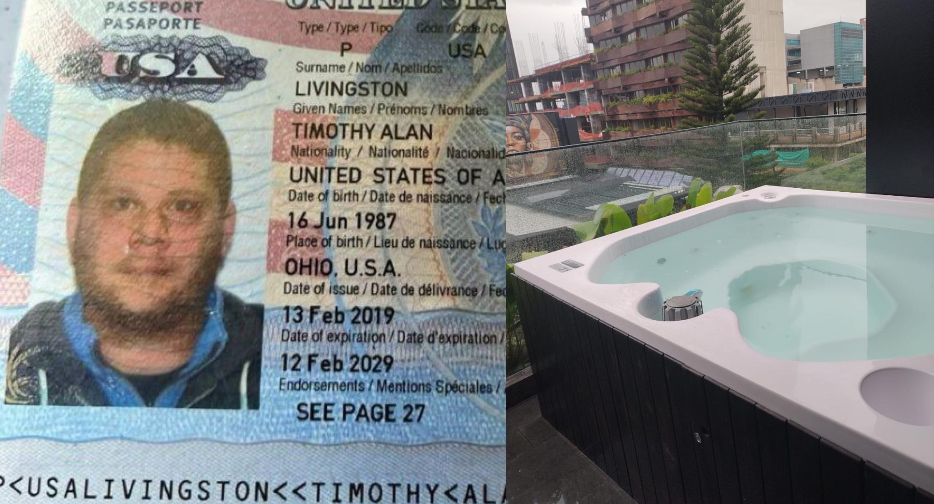 Aunque los policías sorprendieron a Timothy Alan Livingston cuando estaba con las dos menores en este jacuzzi, el norteamericano fue dejado en libertad doce horas después.