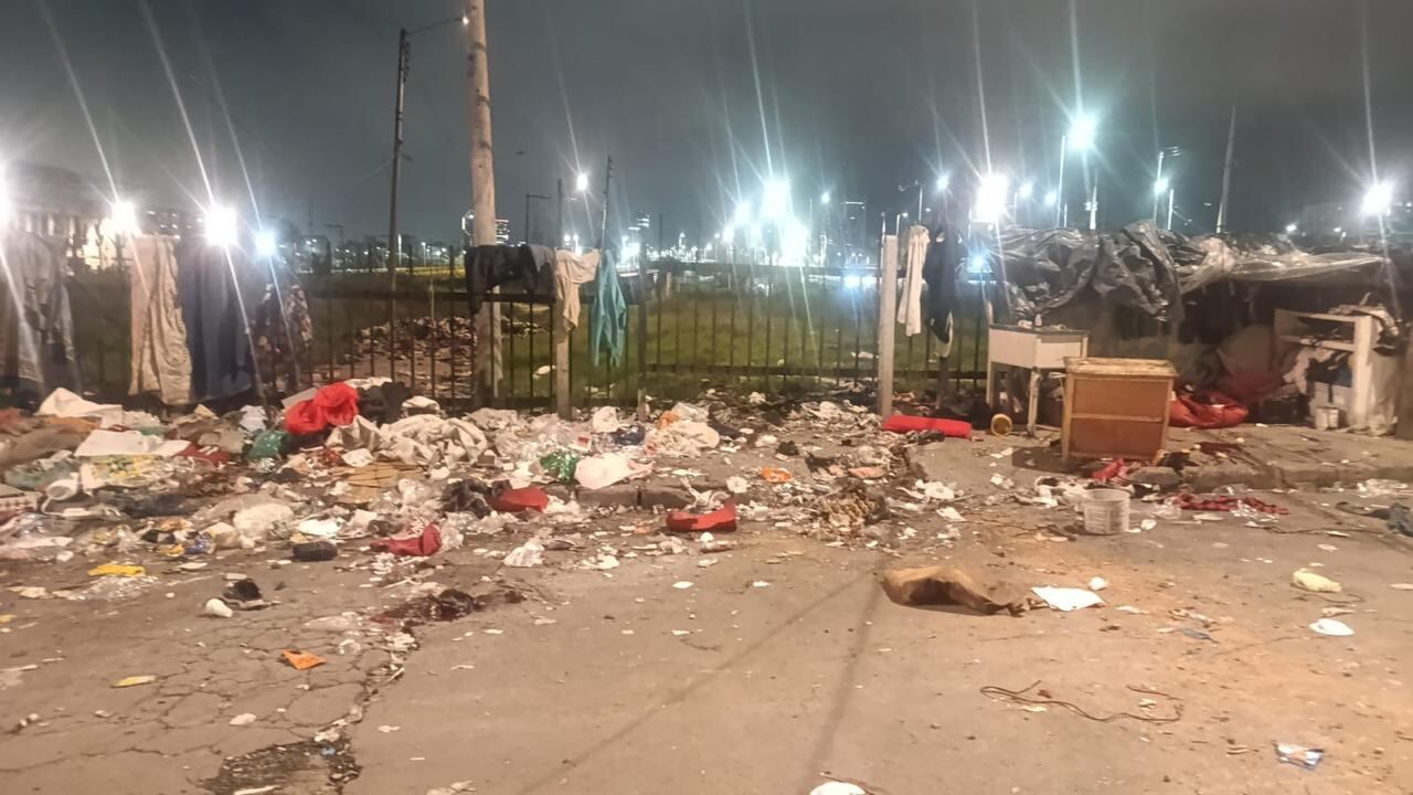 Esta fue la zona del sector de San Bernardo en la que detonó la granada de fragmentación.