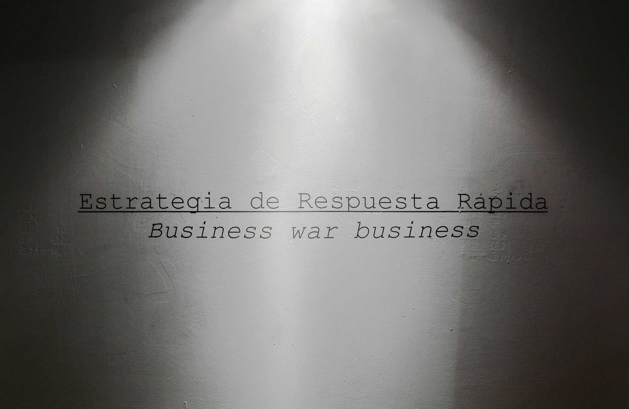 Estrategia de Respuesta Rápida / Business war Business es la más reciente muestra en Desborde Galería. Fotos: Cortesía Desborde galería.