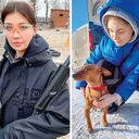 Katia (izq.) es una de las tantas civiles que piensa que llegó el momento de aprender a disparar. A su lado, una mujer con una mascota a punto de dar a luz, pero a la que no desampara pese a las dificultades. En los edificios de este país hay refugios o sótanos que les permiten a los ciudadanos protegerse.