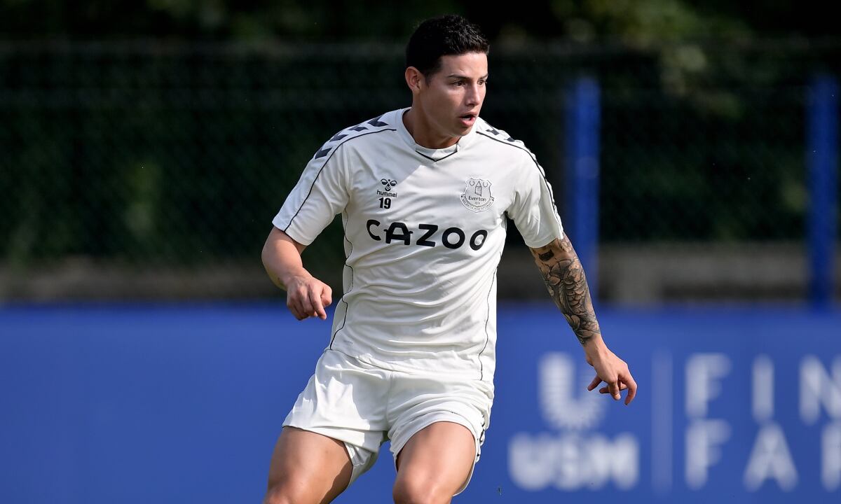James Rodríguez en el Everton. Foto: Everton Oficial