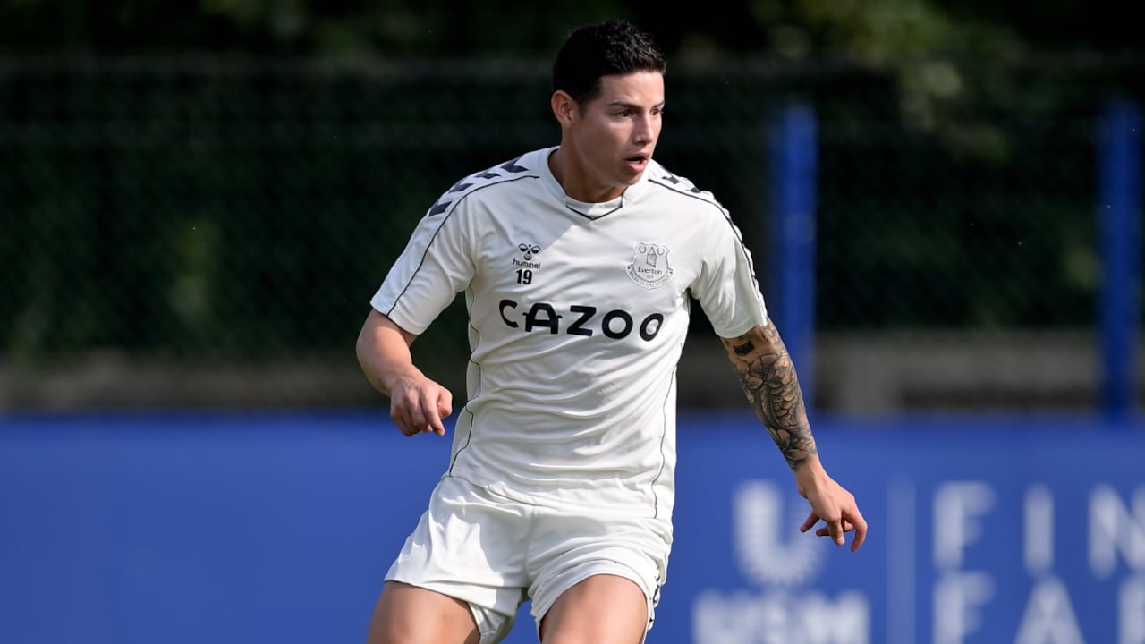James Rodríguez en el Everton. Foto: Everton Oficial