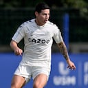 James Rodríguez en el Everton.