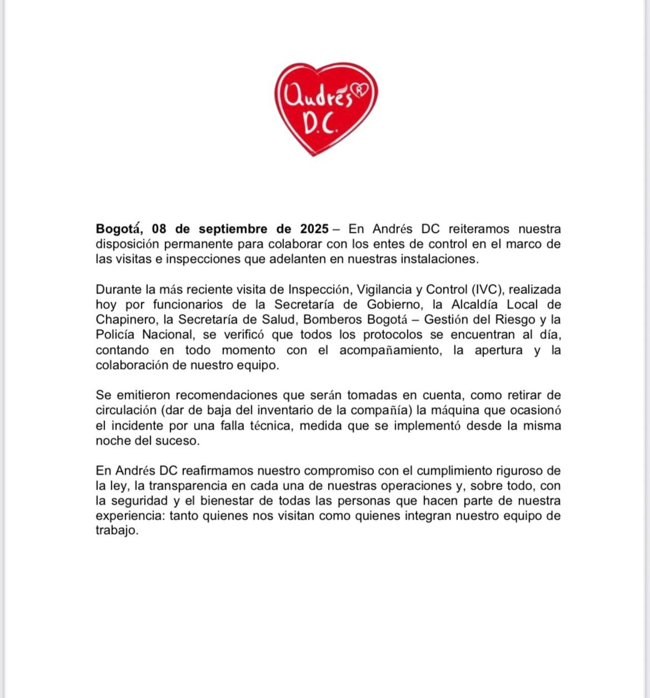 Andrés DC emitió un nuevo comunicado en medio de este caso.