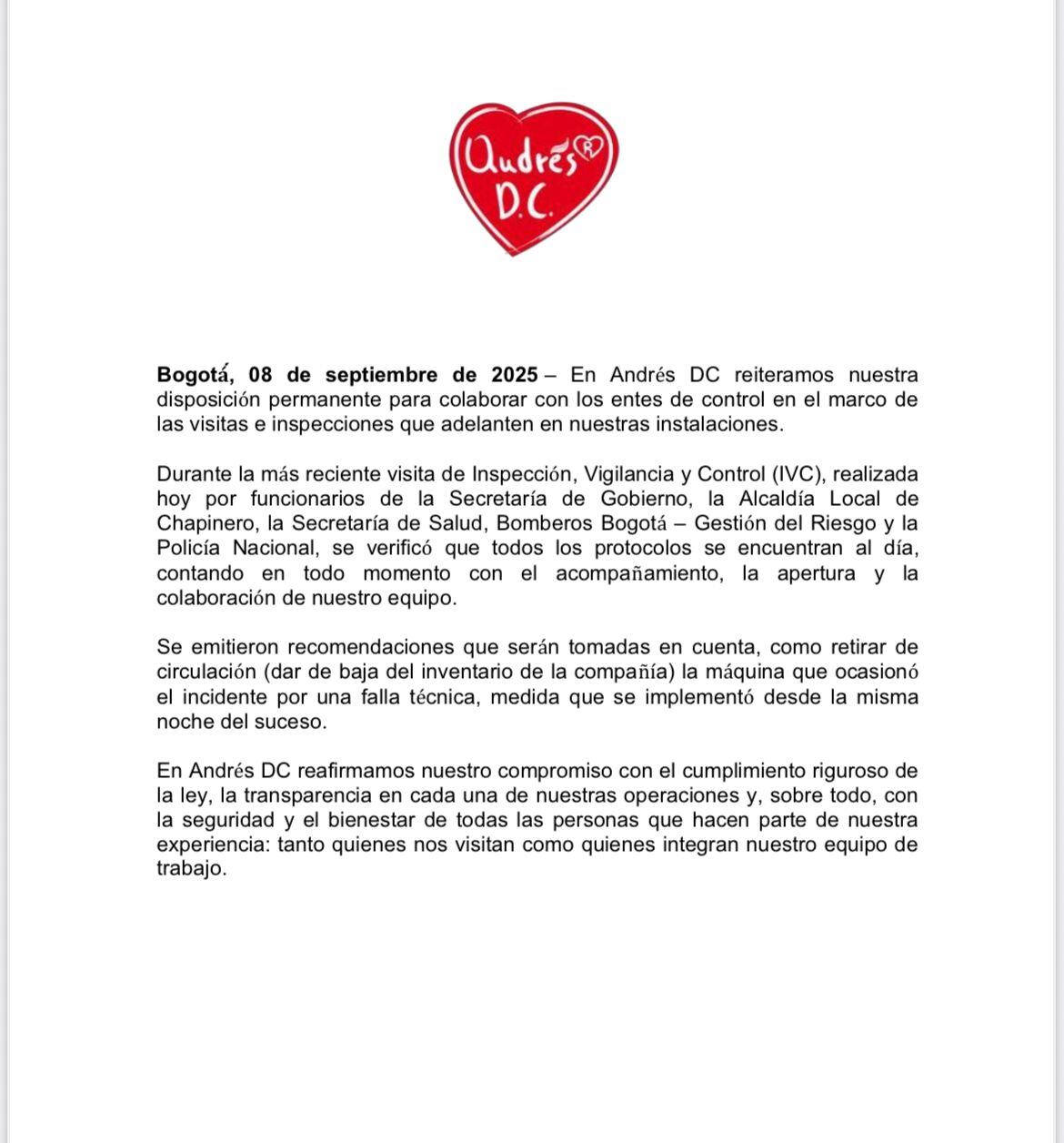 Andrés DC emitió un nuevo comunicado en medio de este caso.