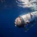 Una foto sin fecha muestra el sumergible turístico que pertenece a OceanGate comienza a descenso en un mar. (Photo by Ocean Gate / Handout/Anadolu Agency via Getty Images)