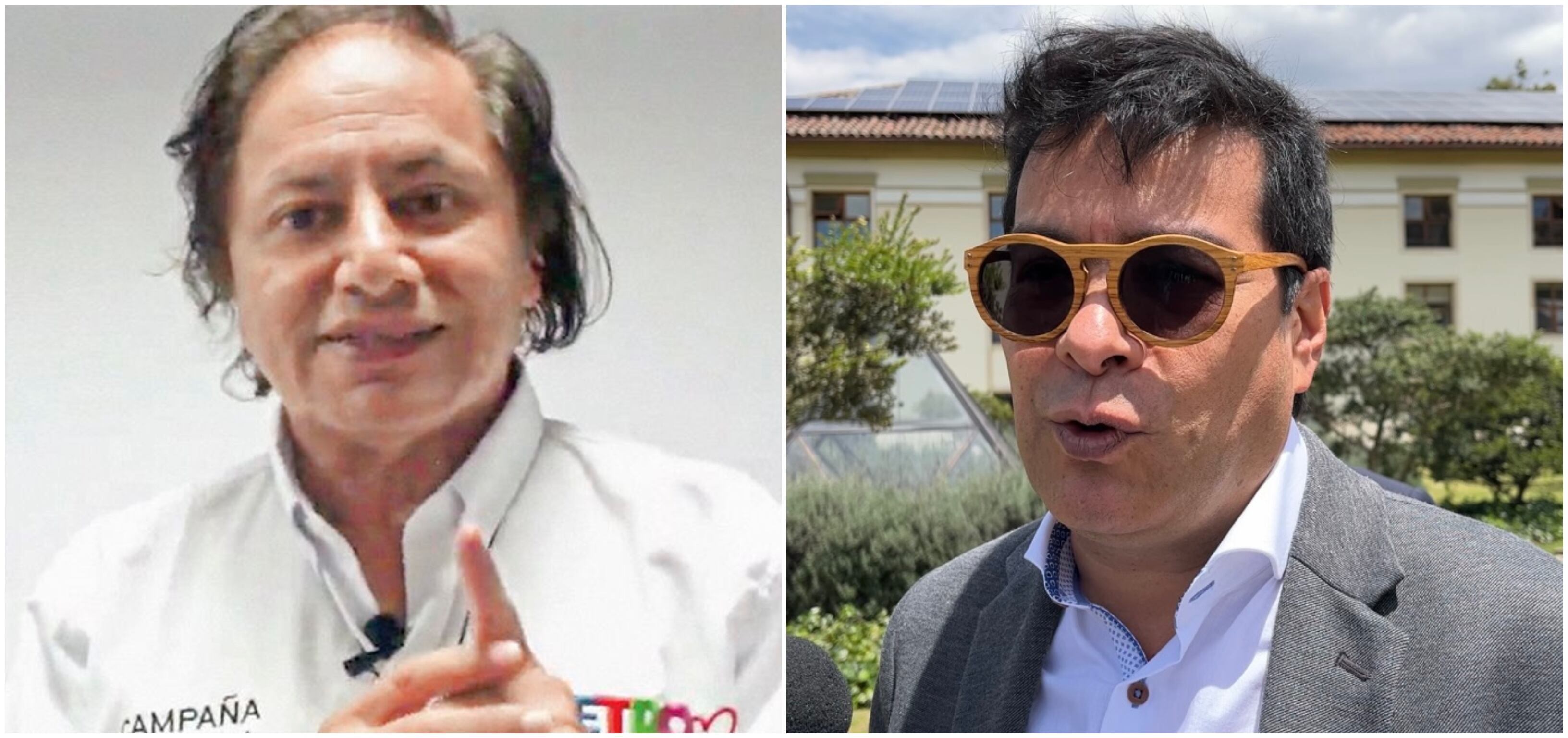 Juan Fernando Petro y el alto comisionado para la Paz Danilo Rueda