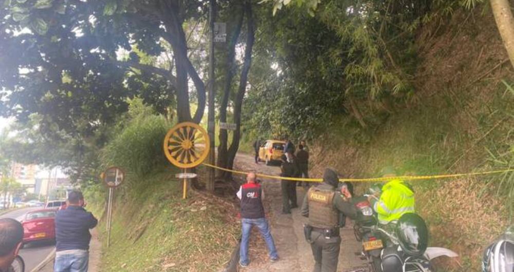 Taxista fue asesinada en las últimas en la avenida Las Palmas de Medellín.