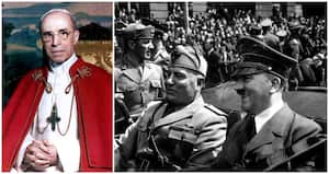 El papa Pio XII no se opuso, por lo menos directamente y en sus discursos, a los gobiernos de Hitler y Mussolini