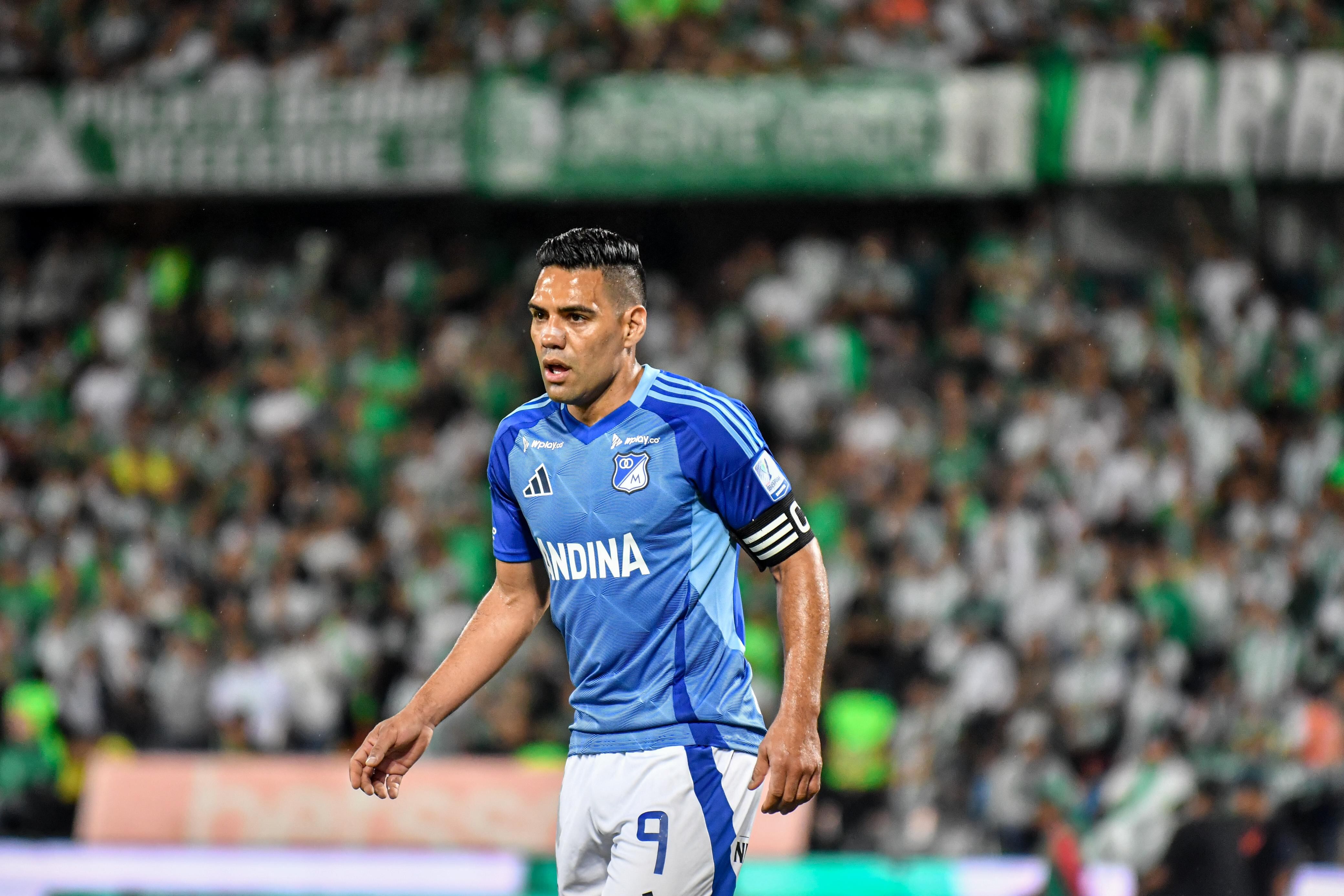 Radamel Falcao fue la figura de Millonarios en el partido contra Atlético Nacional.