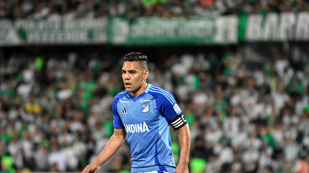 Radamel Falcao fue la figura de Millonarios en el partido contra Atlético Nacional.