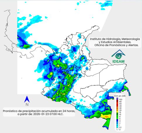 Pronóstico próximas 24 horas.