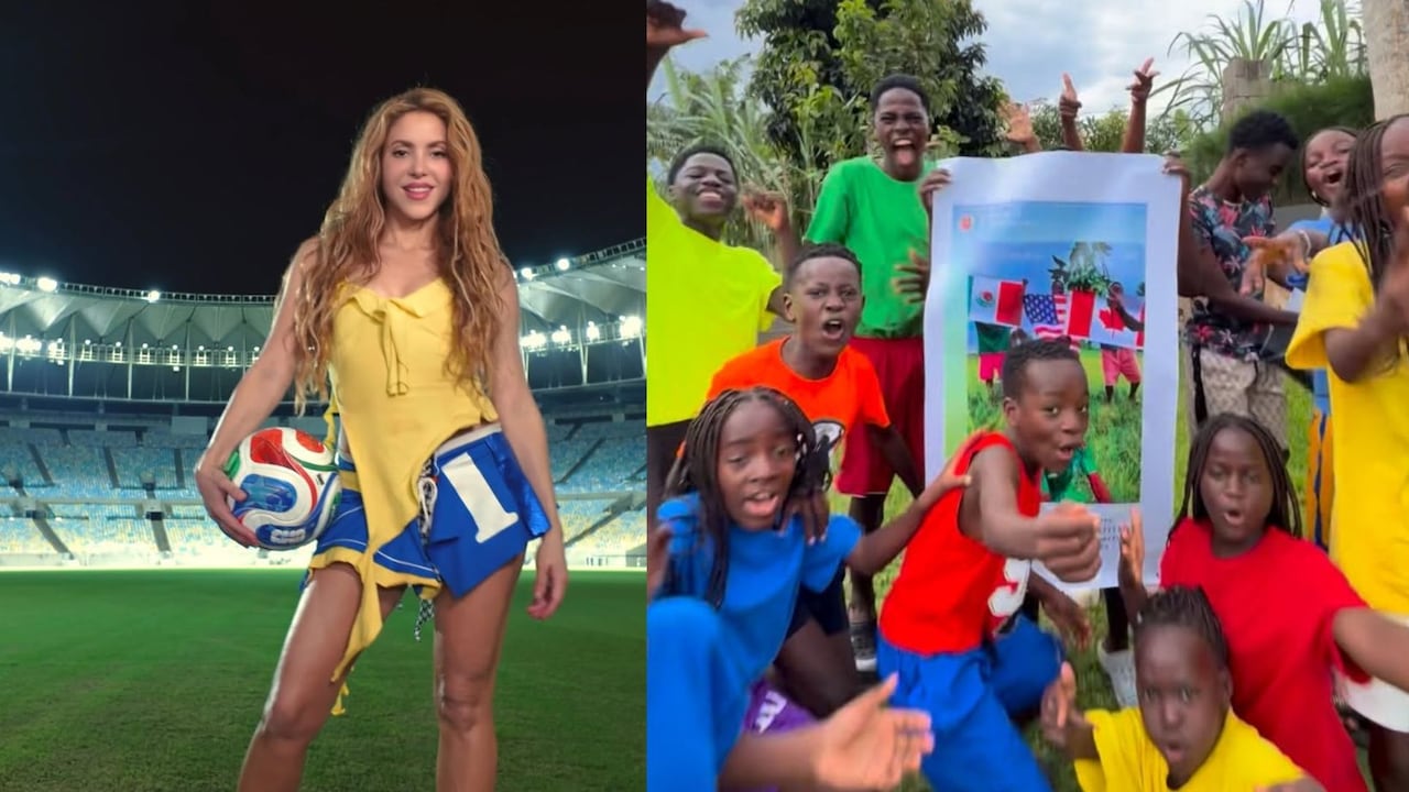 Shakira invitó niños de Uganda a su show en la Copa del Mundo