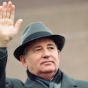 FILE - Soviet President Mikhail Gorbachev waves from the Red Square tribune during a Revolution Day celebration, in Moscow, Soviet Union, Tuesday, Nov. 7, 1989. Russian news agencies are reporting that former Soviet President Mikhail Gorbachev has died at 91. The Tass, RIA Novosti and Interfax news agencies cited the Central Clinical Hospital. (AP Photo/Boris Yurchenko, File)