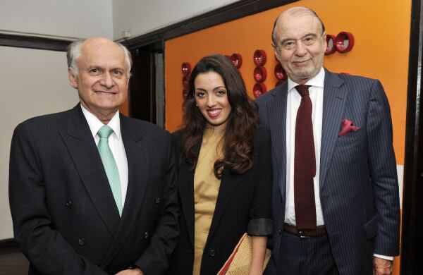 Manuel Elkin Patarroyo, Ximena Borges y Alberto Casas.