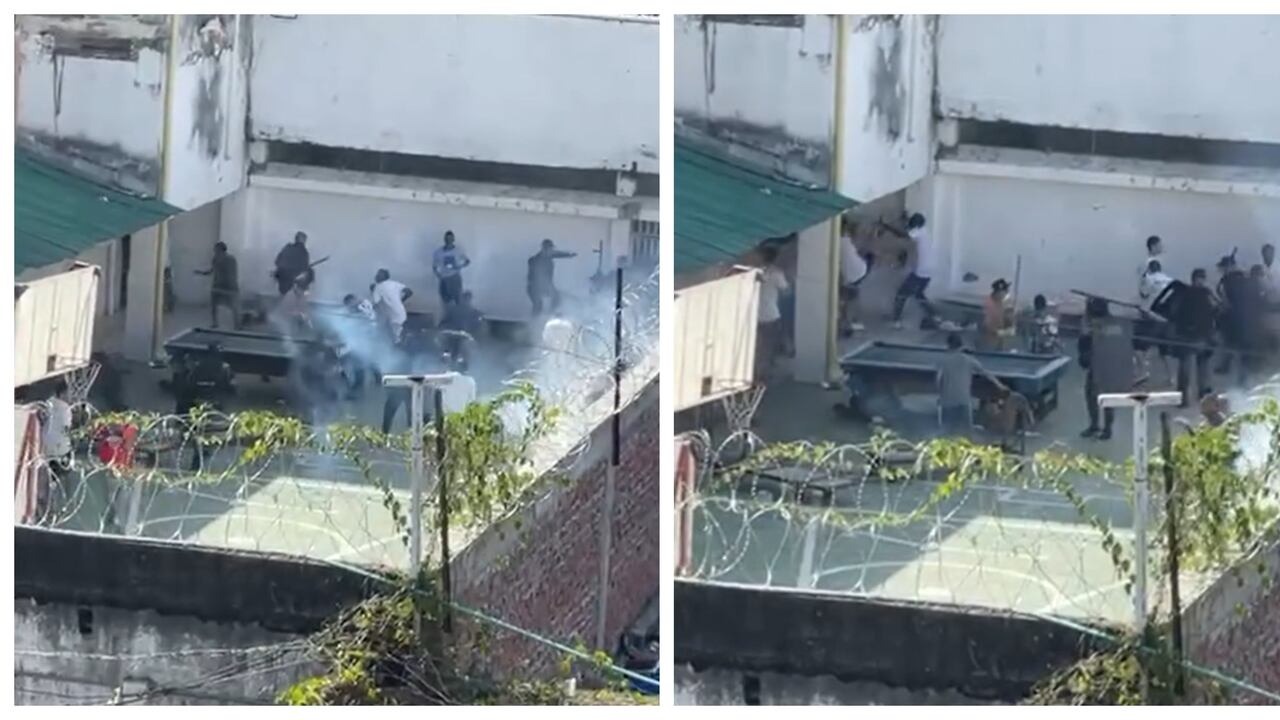 En video quedó grabada la gresca de esta tarde en la cárcel Villahermosa, en Cali.