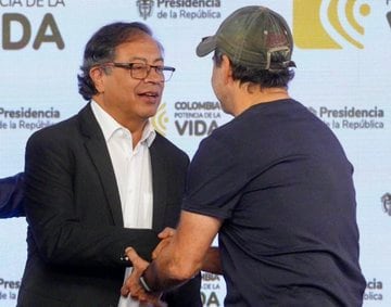 Presidente Gustavo Petro y el alcalde de Barranquilla Álex Char