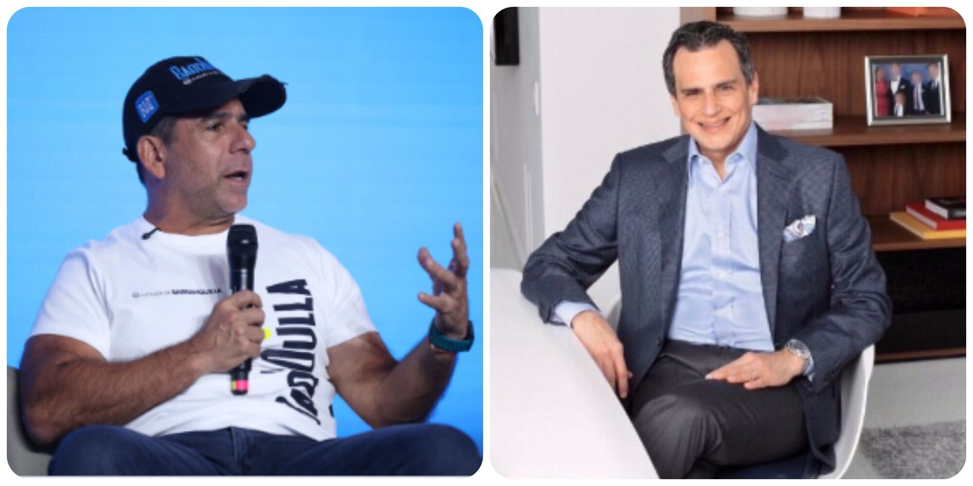 Alejandro Char, alcalde de Barranquilla, y Samuel Tcherassi, empresario del sector textil